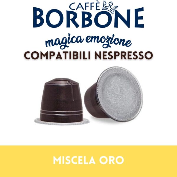 Caffè Borbone - 100 Capsule compatibili Nespresso - Miscela nera oro