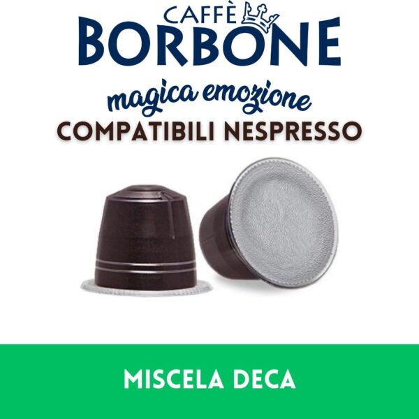 Caffè Borbone - 50 Capsule compatibili Nespresso - Miscela nera deca